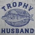 thumbnail image 2 of Mens Funny T Shirts Trophy Husband Mounted Fish Sarcastic Graphic Novelty Tee for Men Graphic Tees, 2 of 7
