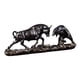 thumbnail image 1 of Figura de toro, estatua de oso y toro Feng Shui, figura de resina exquisita china Cobre 28x8x11.5cm, 1 of 9