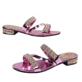 thumbnail image 4 of Low Heel Shoes for Women Plus Size Block Heel Backless Slippers for Outdoor Beach Summer Spring, 4 of 8
