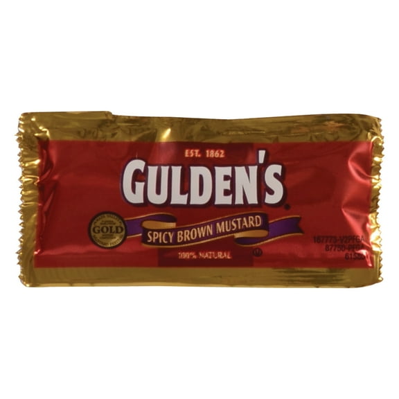 (Price/Case)Gulden's 6414487750 Spicy Brown Mustard .32 oz Pc Packets