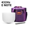 TOPFUND 432 Hz E Note Crystal Singing Bowl Solar Plexus Chakra 8 inch with Heavy Duty Carrying Case and Singing Bowl Suede Striker