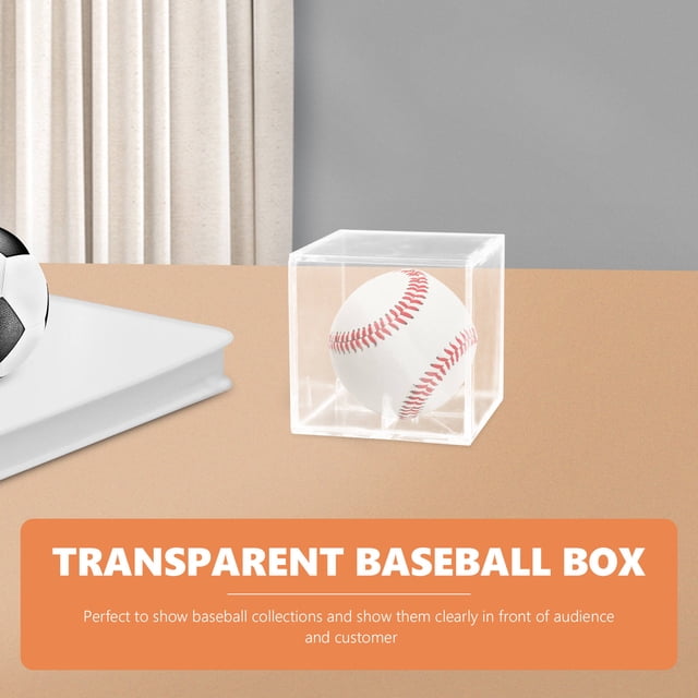 unbranded Caja Transparente Para Exhibir Y Almacenar Béisbol Acrílica Resistente Para Uso En Hogar Y Oficina