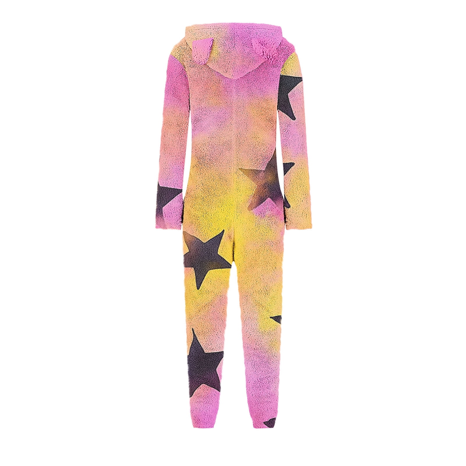 Aofany Girls Onesies Pajamas Fleece Zip Up Jumpsuits Fuzzy Sherpa One Piece Loungewear Sleepwear Kids Hooded Rompers Costume Winter Clothes for 5-15 Years