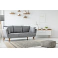 thumbnail image 4 of French Connection Stonewash Printed Cotton Accent Rug, Gray, 4x6, 4 of 6