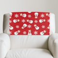 thumbnail image 2 of TSOVTHRID Snowman Snowflake Red Print Recliner Headrest Protector Non Slip Washable Headrest Cover PU Leather Recliner Head Rest Cover for Sofa,Furniture Christmas Decor 17x27 Inch, 1 Piece, 2 of 7