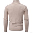 thumbnail image 2 of Men's Quarter Zip Mock Neck Pullover Sweater Long Sleeve Solid Knit Top, 2 of 4