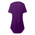 thumbnail image 7 of Kingdiese Womens Satin Sleepshirt Short Sleeve Nightgown Loose Fit Night Dress Summer Womens Bed Jackets, Size L, 7 of 7