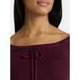thumbnail image 4 of Madden NYC Women's Ribbon Top with Long Sleeves, Sizes XXS-XXL, 4 of 5
