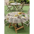 thumbnail image 4 of Outdoor Tablecloth with Umbrella Hole for Patio/Picnic/Party/Camping, Sunflower Waterproof Table Cloth Round Cover Washable, Vintage Botanical (Dia 60"), 4 of 8
