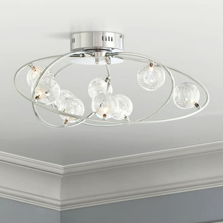 Possini Euro Design New Orbit Chrome 23 3 4 Wide Possini Euro Design New Orbit Chrome 23 3 4 Wide Ceiling Light