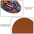 thumbnail image 5 of Graffiti 6PCS Round Microfiber Leather Coasters, 11x11 cm/4.3x4.3 in, Drink Mats for Home and Office, Set of 6 Coasters, 5 of 6