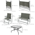 thumbnail image 3 of Outsunny Outdoor 4 Pieces Patio Furniture Set, Garden Set with Backrest, 3 of 10