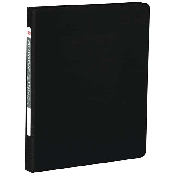 OfficeMax Durable Round Ring Binders, 1/2", Black