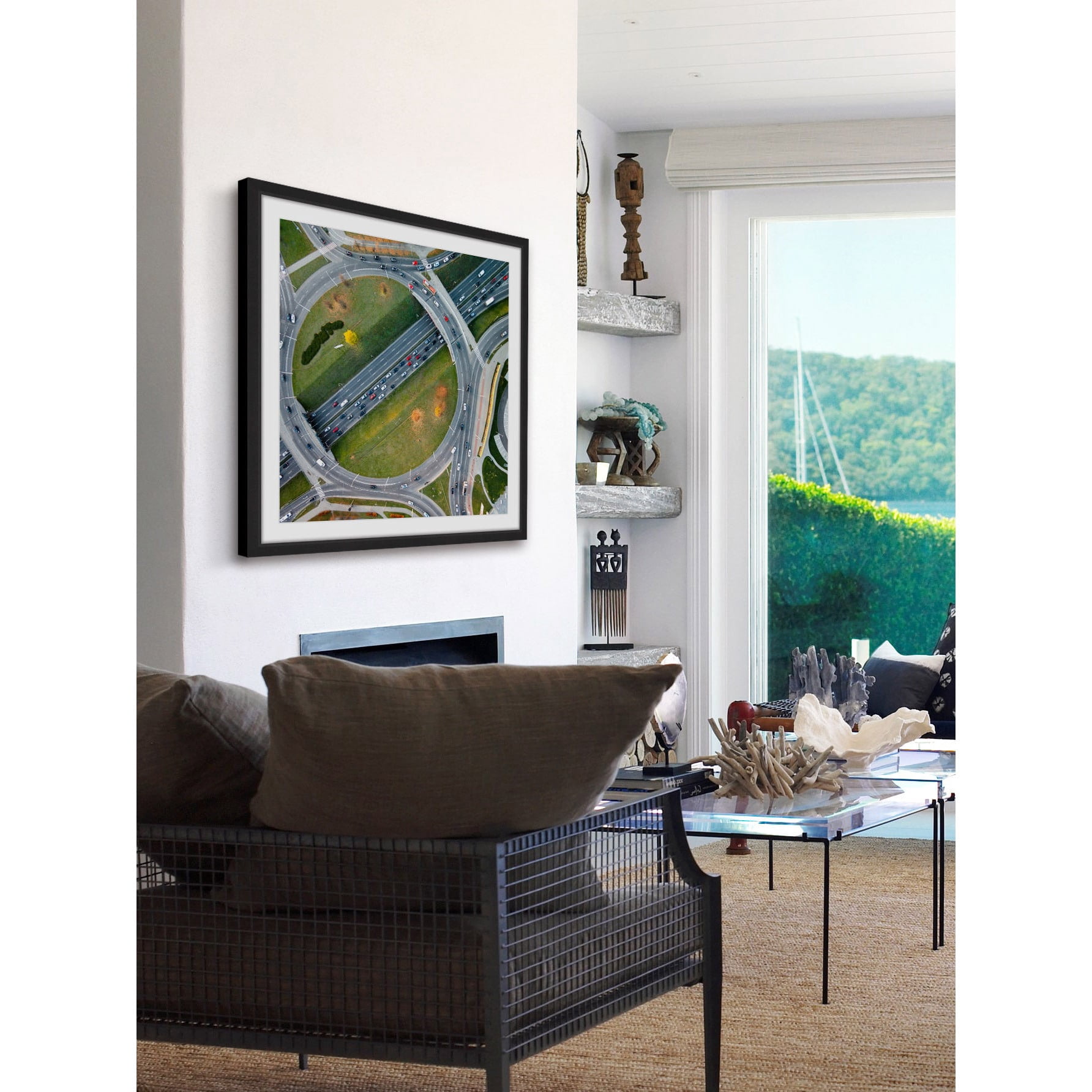 Marmont Hill "Traffic Circles" by Karolis Janulis Framed Painting Print