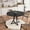 Black, variant on 40-Inch Round Dining Table for 2-6, Space-Saving Kitchen & Living Room Table with Wooden Pedestal Base, Industrial Farmhouse Style for Home