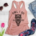 thumbnail image 2 of Owl I Do Is Win Tank Top, Ladies Racerback Tank Top, Owl Animal Pun Tank, Owl Graphic Tank, Owl Tank, Desert Pink, Large, 2 of 3