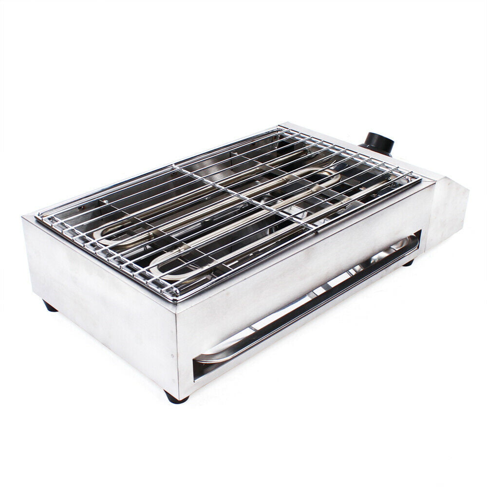 Indoor Barbecue Electric Grill, Indoor Smokeless Grill Stainless Steel -  Jolinne