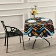 thumbnail image 6 of SKYSONIC 60" Gipsy Print Round Tablecloth Lace Border Table Cover Thick Wrinkle Resistant Durable for Home Party Decorative Tablecloths Indoor Outdoor, 6 of 7