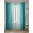 thumbnail image 5 of Teal Green Sheer Curtains 96 Inch Long 2 Panels, Gradient Wood Grain Farmhouse Retro Striped Light Filtering Rod Pocket Semi Sheer Curtains, Sheer Voile Drapes for Living Room Bedroom, 52"x96", 5 of 5