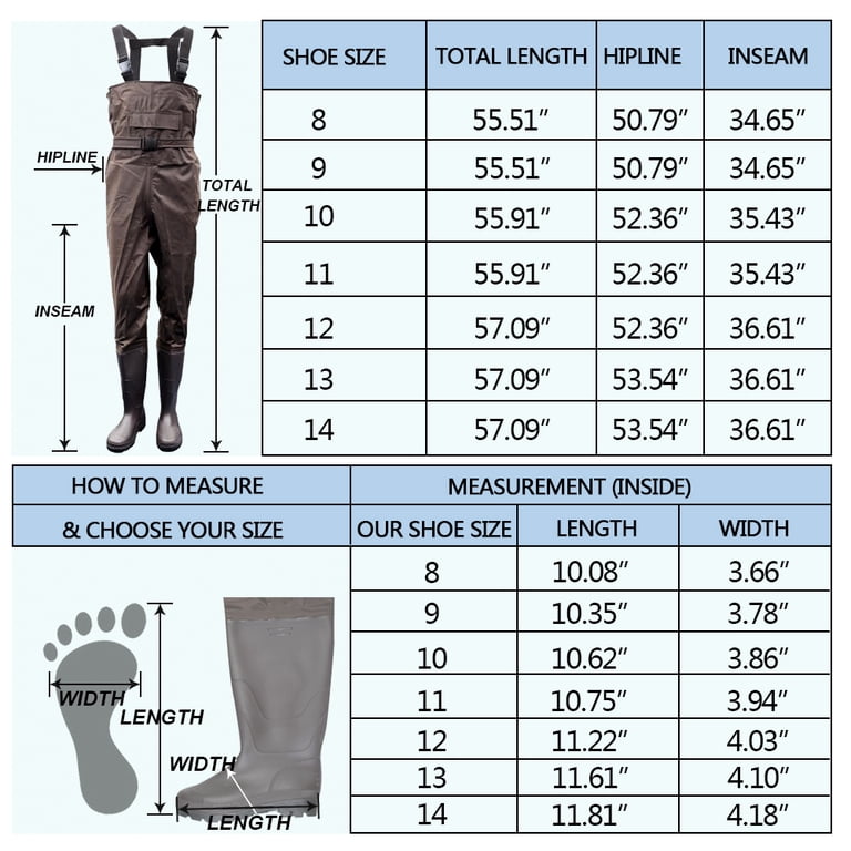 Waders For Men Bison Heavy Duty 700g Pvc Nylon Fishing With Free Wading