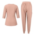 thumbnail image 4 of Ktyne Ensembles de Sarraus pour Femmes Extensibles Uniforme d'Infirmière à Manches Courtes Sarrau et Pantalon Jogger Ensemble de Couleur Unie avec Multiples Poches Rouge Melon D\'eau TG, 4 of 4