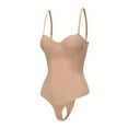 thumbnail image 2 of Viluyesy Womens Strapless Shapewear, Chest Support Tummy Control Tight Fit High Compression Bodysuit Beige S, 2 of 7