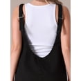 thumbnail image 6 of DARING DIVA Women's Denim Sleeveless Casual Loose Romper with Pockets XL Black, 6 of 7