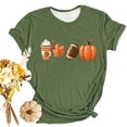 thumbnail image 1 of Fiudx Tops para Mujer Camiseta Estampada a La Moda para Mujer, Blusa de Manga Corta, Tops Informales con Cuello Redondo, 1 of 3
