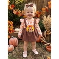thumbnail image 5 of RUINIXCW Newborn Baby Girl Thanksgiving Outfit Turcky Romper Dress Infant Baby Girls Fall Winter Clothes Long Sleeve Bodysuit Dress Playsuit Headband, 5 of 8