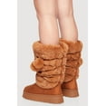 thumbnail image 3 of Women's Faux Fur Platform Boots with Pom Poms, 3 of 3