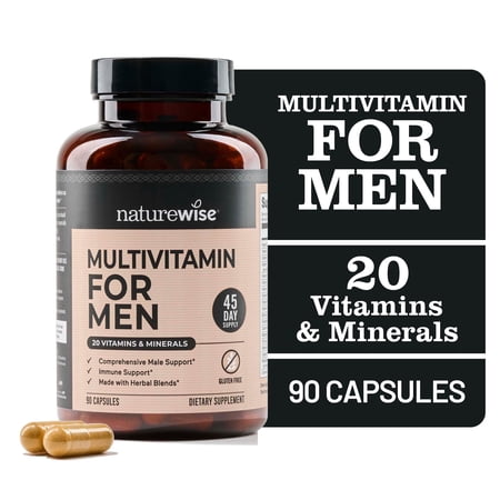 NatureWise Multivitamin for Men - Non-GMO - 90 Capsules[45-Day Supply]