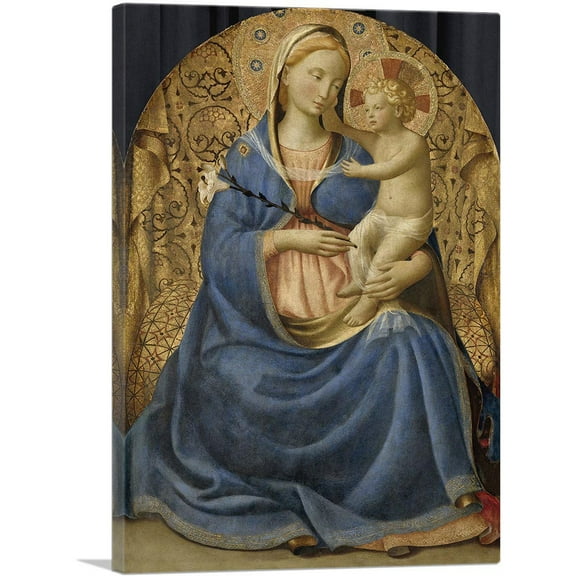 ARTCANVAS Madonna Of Humility 1440 Canvas Art Print by Fra Angelico - Size: 26" x 18" (0.75" Deep)