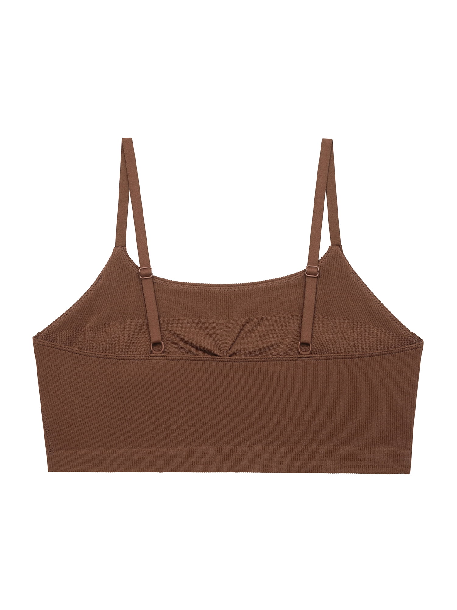 No Boundaries Seamless Ribbed Cami Bralette, Women’s and Women’s Plus, Sizes XS-3XL