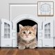 thumbnail image 1 of French Cat Door, Stylish No-Flap Cat Door Interior Door for Average-Sized Cats Up To 20 Lbs, Easy DIY Setup Pet Door, 1 of 5