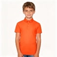 thumbnail image 4 of Boys Polo Shirts Orange Button Down Girls Short Sleeve Shirts 100 Days of School Shirt Casual Collared Shirt Kids Girls Shirts Size 5-6 Years, 4 of 5