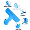 thumbnail image 2 of Clips para cadera de acero inoxidable, grandes, 3 pulgadas de ancho, 4 colores surtidos, paquete de 4. Clips de bolsa resistentes con cierre hermético para bolsas de alimentos. Clips metálicos, 2 of 5
