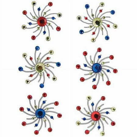 Karen Foster 472547 Swirl Burst Brads 6-Pkg-Sparklers