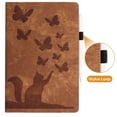 thumbnail image 5 of Nalacover Tablet Case for Samsung Galaxy Tab A7 Lite 8.7" 2021 Flip Wallet Case with Card Slots Elastic Band Pen Holder - Cute Butterflies Cat Pattern PU Leather Stand Shockproof Cover - Brown, 5 of 8