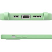 Crossbody Case for iPhone 15 Pro with Lanyard Strap Adjustable Rope, Liquid Silicone Soft Cover for iPhone 15 Pro 6.1 inch-Dark Grren