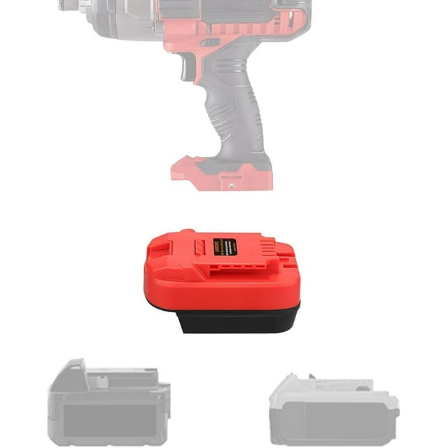 Adapter for De*Walt 20V & for Mil*wau*kee M18 18V Li-on Battery Convert to for Bauer 20V Power Tool