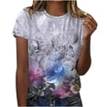 thumbnail image 2 of Graphic Tees for Women 2026 Summer Casual Short Sleeve Crewneck Aesthetic T Shirts, 2 of 6