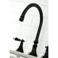 thumbnail image 4 of Kingston Brass KS2795PKLBS Duchess Double-Handle 4-Hole Widespread Kitchen Faucet with Brass Sprayer in Oil Rubbed Bronze, 4 of 8
