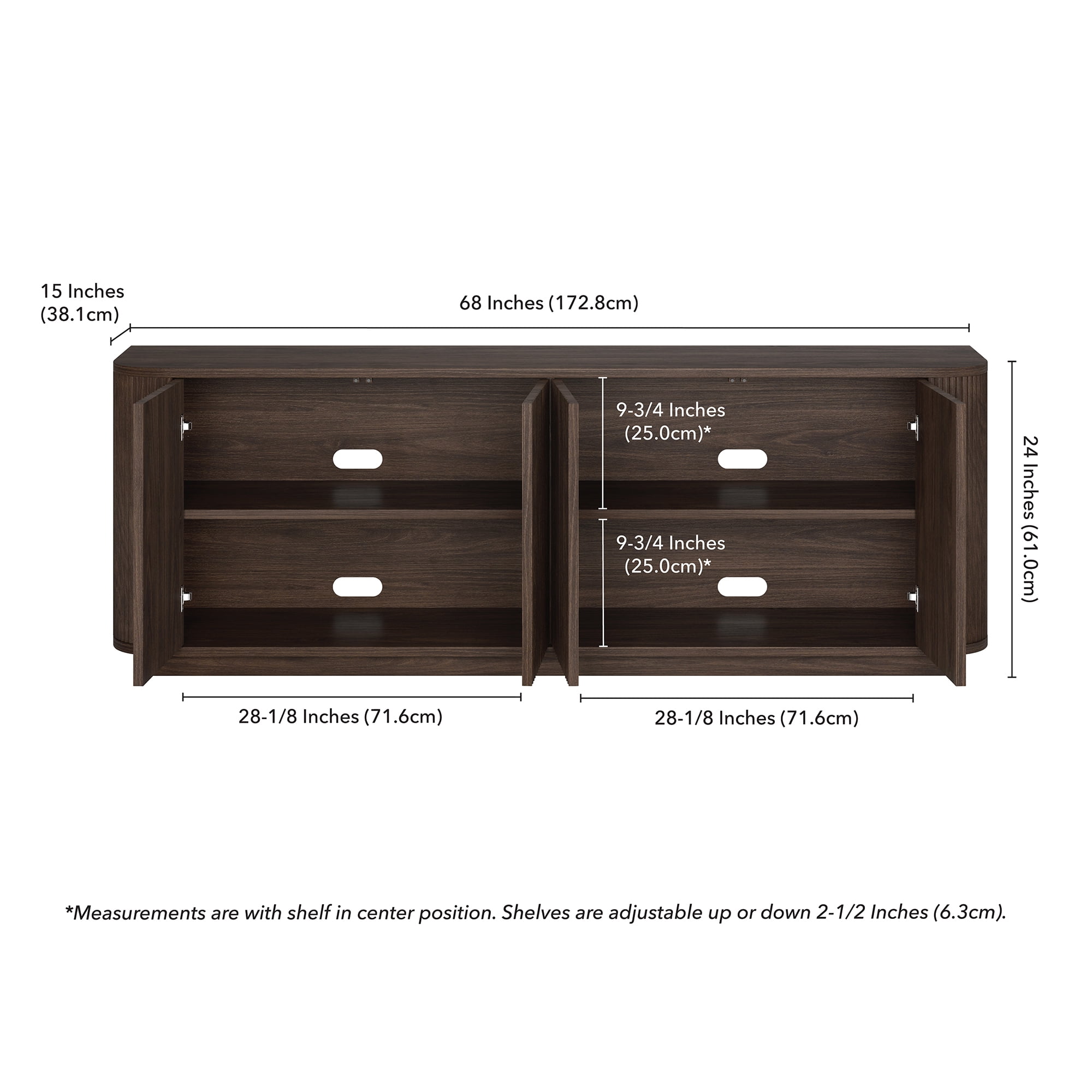 Evelyn&Zoe Canton Transitional TV Stand For TVs up to 75", Alder Brown