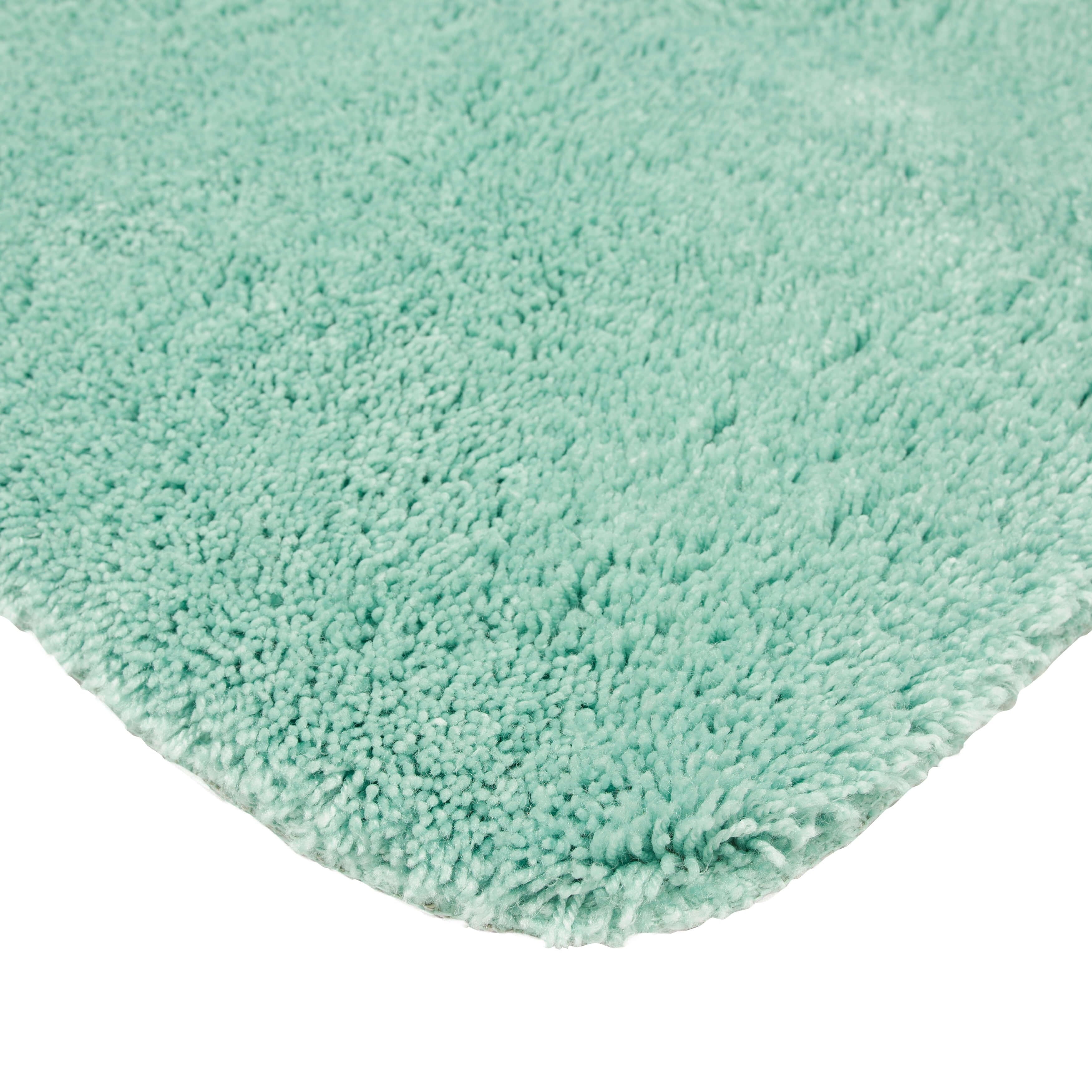 Mainstays Perfomance One Piece Polyester Bath Rug, Classic Mint, 19.5" x 34"