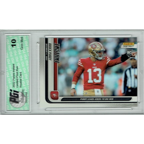 Brock Purdy 2022 Panini Instant #193 Playoff Debut 1 of 3099 Rookie Card PGI 10 San Francisco 49ers
