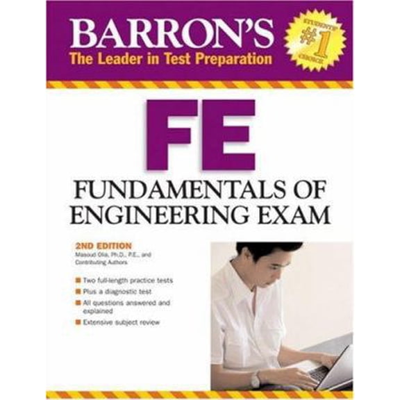 Pre-Owned Barron's FE: Fundamentals of Engineering Exam (Paperback) 0764137077 9780764137075