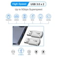 thumbnail image 5 of Para Surface Pro 6 5 4 Hub 5 en 1 EstacióN de Acoplamiento USB con Lector de Ranura para Tarjeta de Memoria USB 3.0 de 2 Puertos Compatible con 4K, 5 of 5