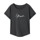 thumbnail image 2 of Camiseta para mujer verano Tops ligero cuello redondo camisa para camping viaje playa M, 2 of 7