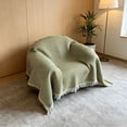 thumbnail image 6 of Chair Cover, Washable Armchair Cover for Dog, Oversized Couch Protector for Sofa Single Small Sofa Throw Covering with Tassel Green, 6 of 6