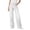02 White, variant on High Waisted Jeans for Women Trendy Solid Color Straight Leg Wide Leg Pants Stretchy Denim Pants